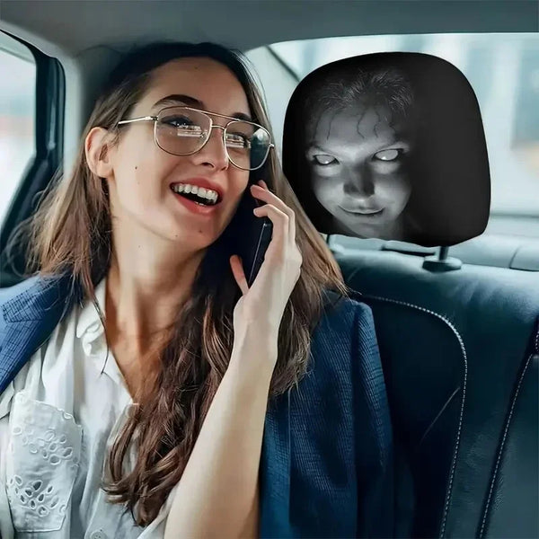 Spooky Car Headrest Covers
