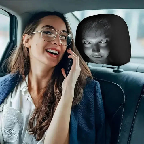 Spooky Car Headrest Covers