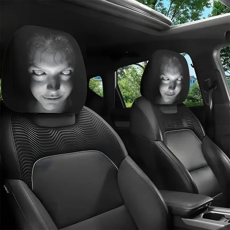 Spooky Car Headrest Covers